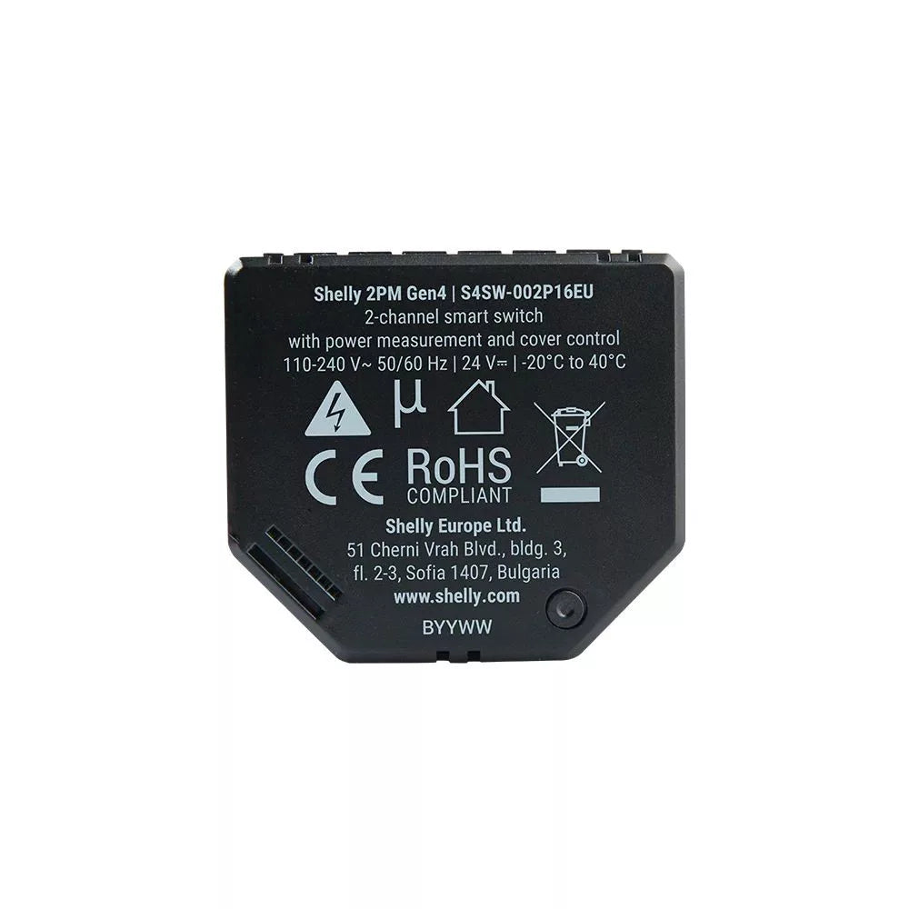 Shelly 2PM Gen4 dvokanalni Wi-Fi + Bluetooth