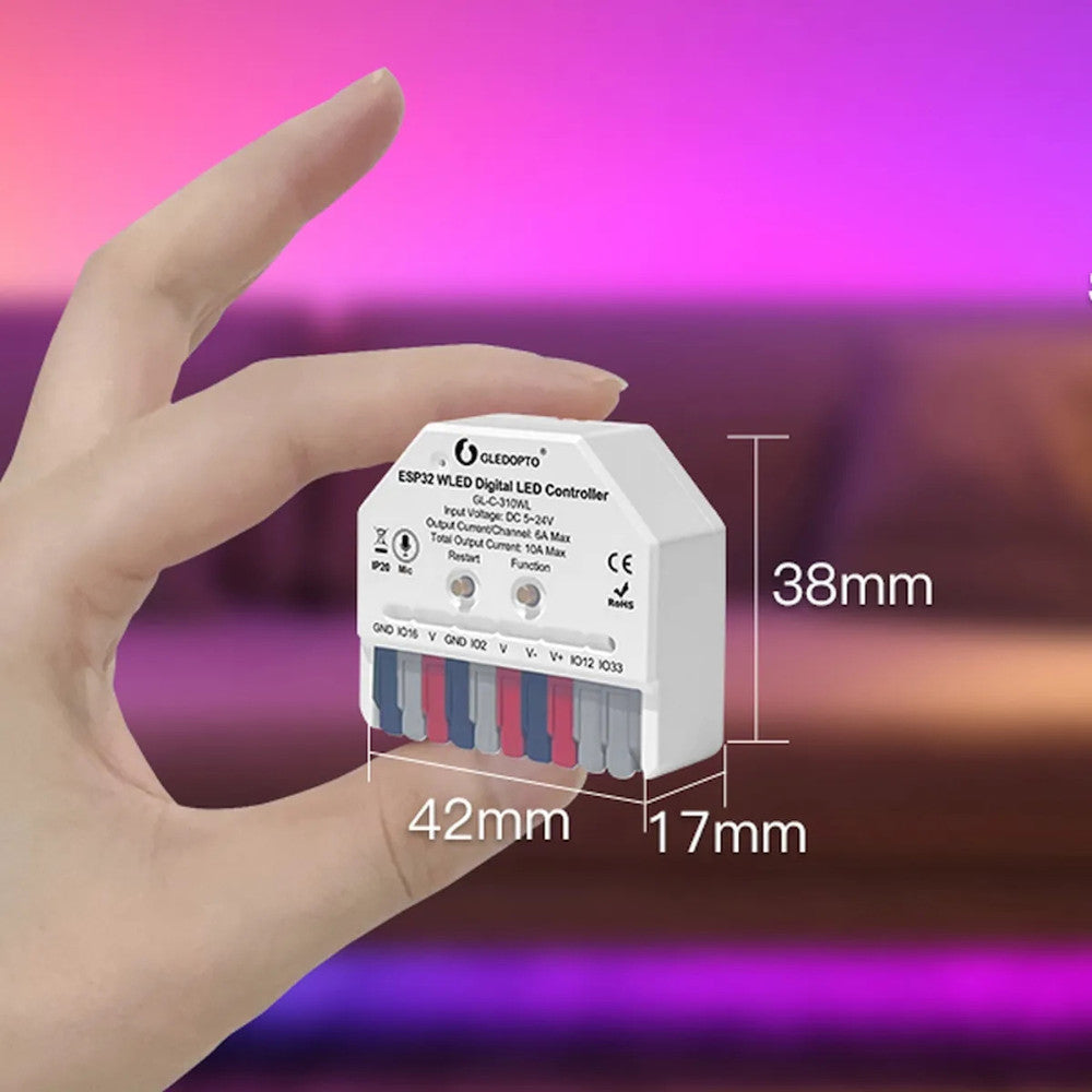 Gledopto ESP32 Mini WLED digitalni LED krmilnik