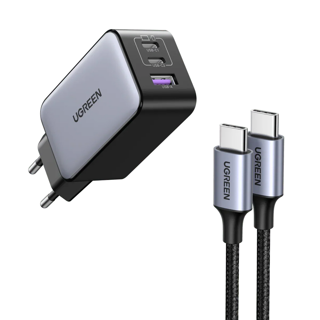 UGREEN Nexode 65W USB C GaN Charger - 3 Ports Wall Charger