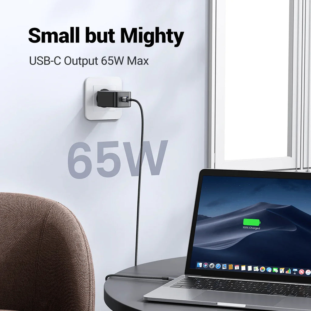 UGREEN Nexode 65W USB C GaN Charger - 3 Ports Wall Charger