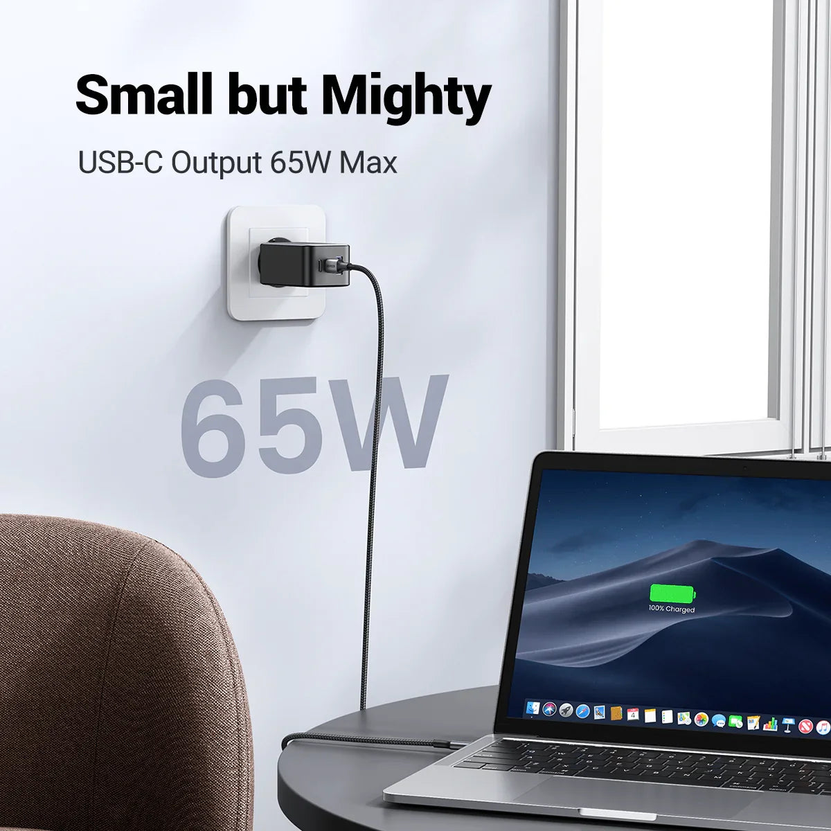 UGREEN Nexode 65W USB C GaN Charger - 3 Ports Wall Charger